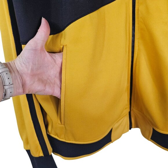 Ovadia & Sons Gold/Black Future Track Jacket L Athletic Fit Blokecore Casual - Picture 10 of 10